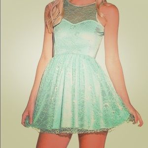 Black Milk Mint Lace Dress